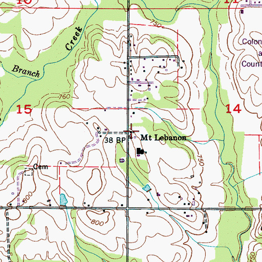 Topographic Map of Meridianville Baptist Church, AL