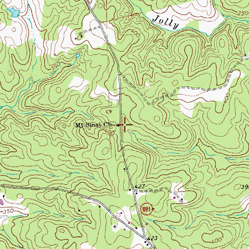 Topographic Map of Mount Sinai Church, VA