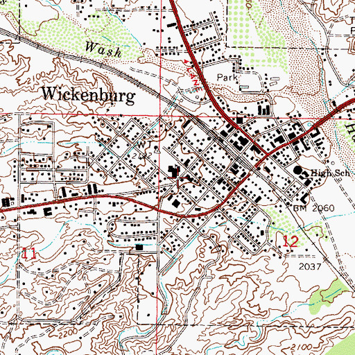 Topographic Map of MacLennan School, AZ