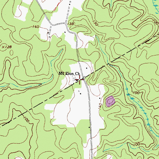 Topographic Map of Mount Zion Church, VA