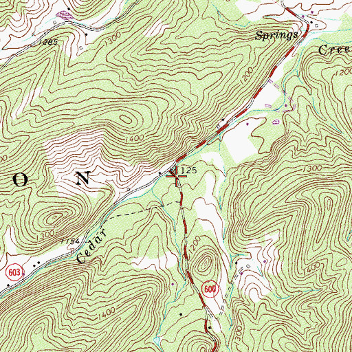 Topographic Map of Tea Mountain Hollow, VA