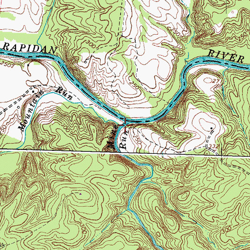 Topographic Map of Mountain Run, VA