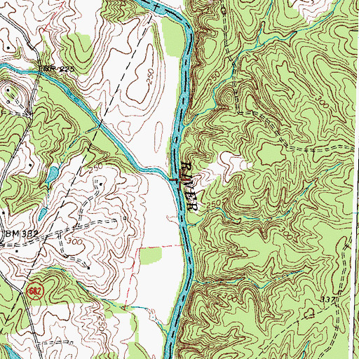 Topographic Map of Mountain Run, VA