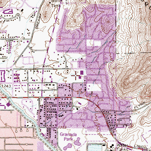 Topographic Map of Madison Heights Elementary School, AZ