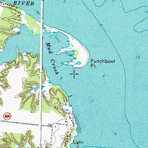 Topographic Map of Mud Creek, VA