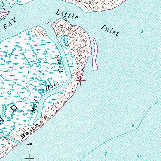 Topographic Map of Mud Hole Creek, VA