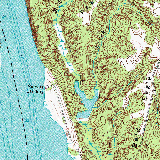 Topographic Map of Mud Hole Swamp, VA