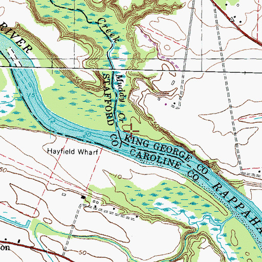 Topographic Map of Muddy Creek, VA
