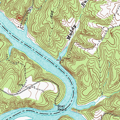 Topographic Map of Muddy Run, VA
