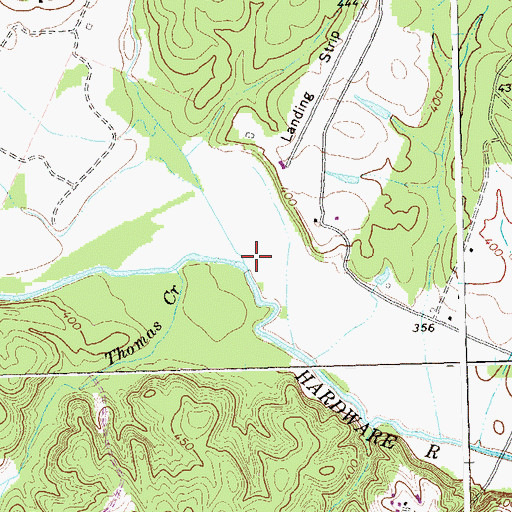 Topographic Map of Murphy Creek, VA