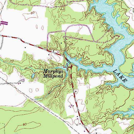 Topographic Map of Murphys Millpond, VA