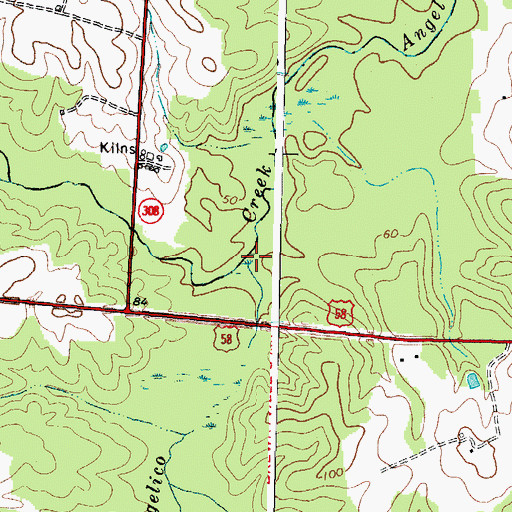 Topographic Map of Musgrave Branch, VA