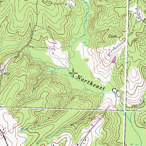 Topographic Map of Music Branch, VA