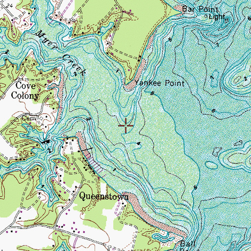 Topographic Map of Myer Creek, VA