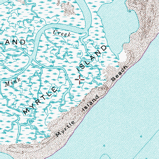 Topographic Map of Myrtle Island, VA