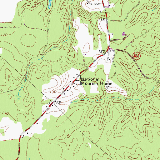 Topographic Map of National Moorish Home, VA
