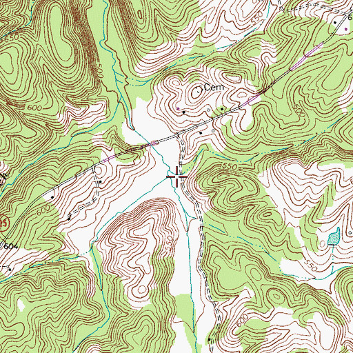 Topographic Map of Natts Branch, VA
