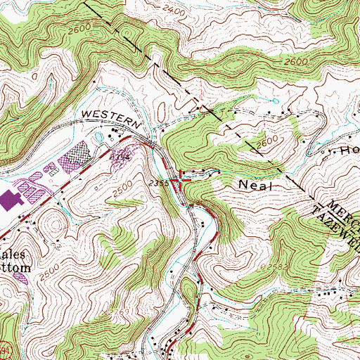 Topographic Map of Neal Hollow, VA