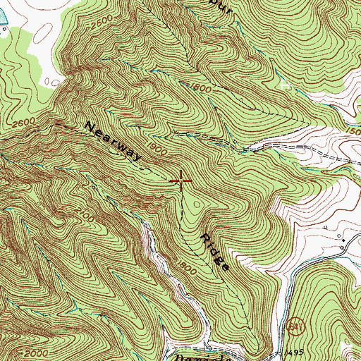 Topographic Map of Nearway Ridge, VA
