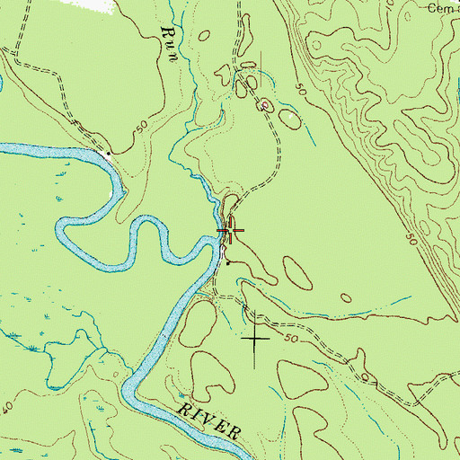 Topographic Map of Nebletts Mill Run, VA