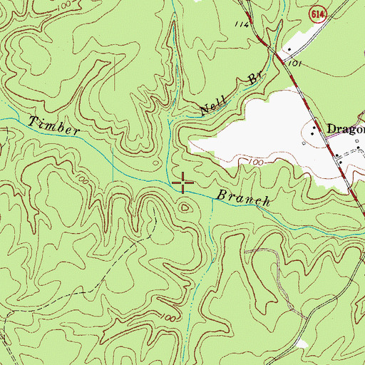Topographic Map of Nell Branch, VA