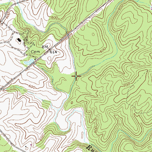 Topographic Map of Nero Creek, VA