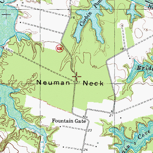 Topographic Map of Neuman Neck, VA