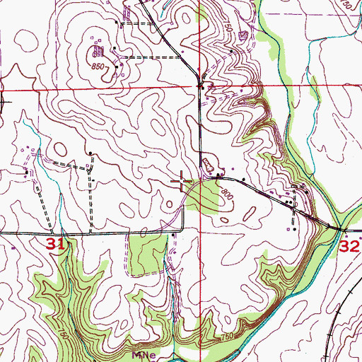 Topographic Map of Neeleys Chapel Church, AL