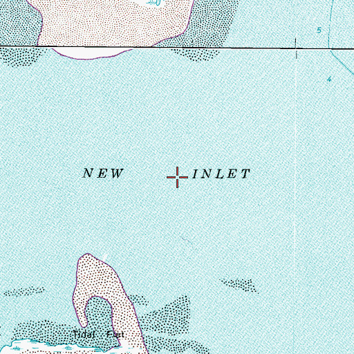 Topographic Map of New Inlet, VA