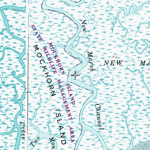 Topographic Map of New Marsh Channel, VA