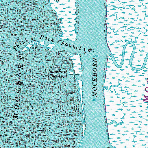 Topographic Map of Newhall Channel, VA