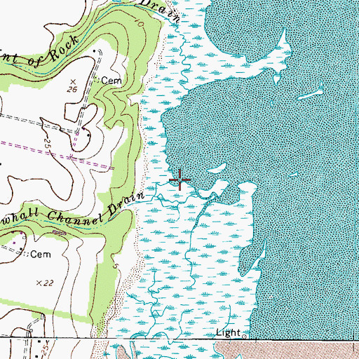 Topographic Map of Newhall Channel Drain, VA