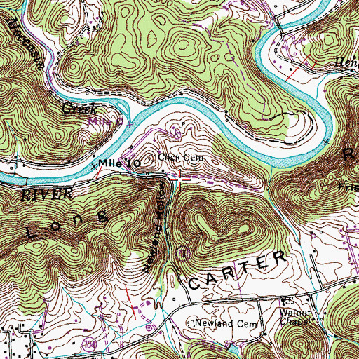 Topographic Map of Newland Hollow, VA