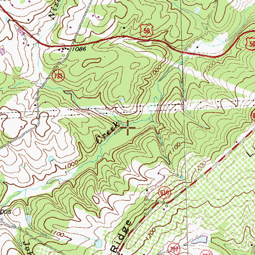 Topographic Map of Nixon Run, VA