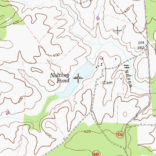 Topographic Map of Nolting Pond, VA