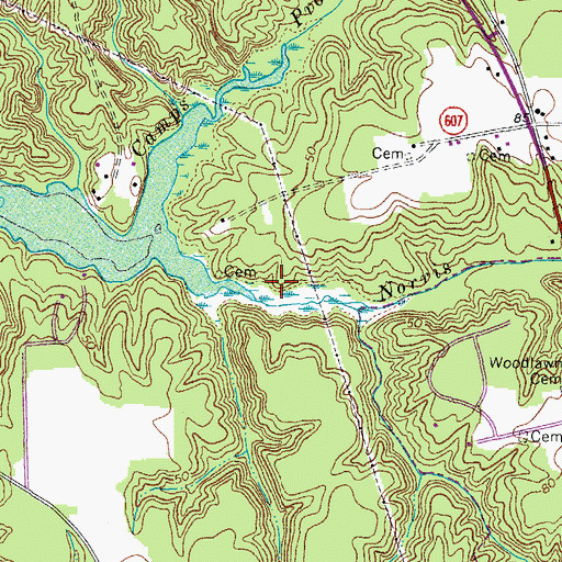 Topographic Map of Norris Prong, VA