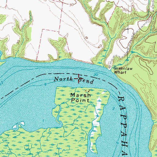 Topographic Map of North Bend, VA