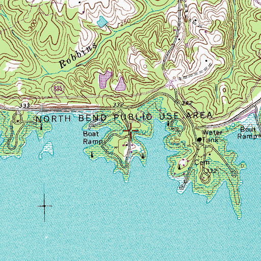 Topographic Map of North Bend Public Use Area, VA
