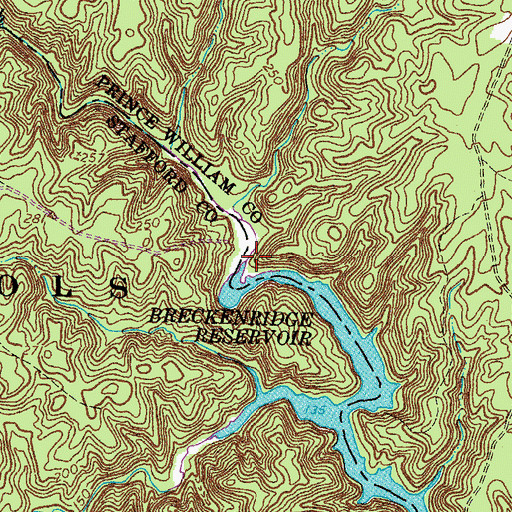 Topographic Map of North Branch Chopawamsic Creek, VA
