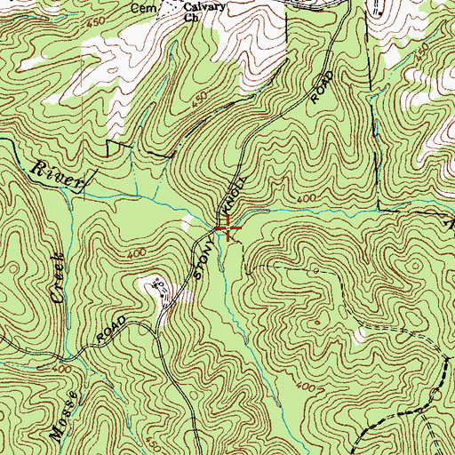 Topographic Map of North Branch Sandy River, VA