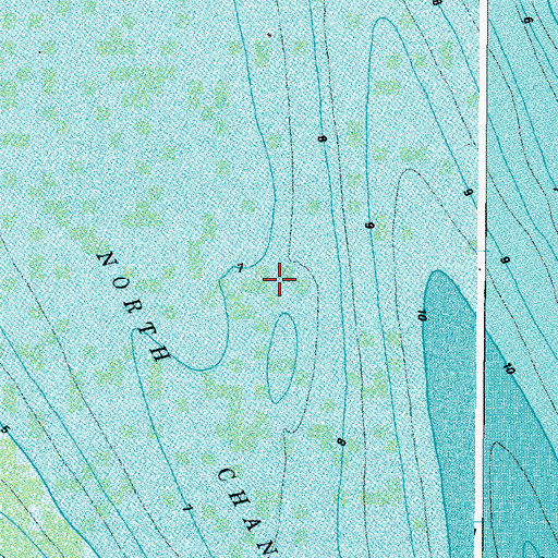Topographic Map of North Channel, VA