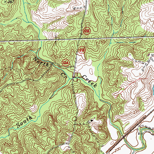 Topographic Map of North Creek, VA