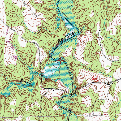 Topographic Map of North Fork, VA
