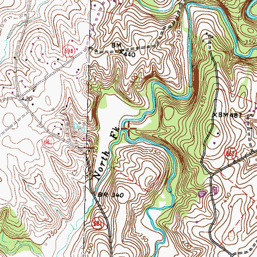 Topographic Map of North Fork Catoctin Creek, VA