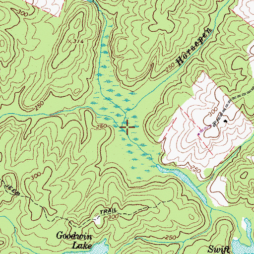 Topographic Map of North Fork Little River, VA