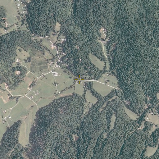 Aerial/Satellite Image of North Fork Maggodee Creek, VA