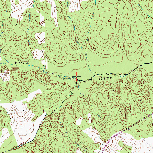 Topographic Map of North Fork Nottoway River, VA