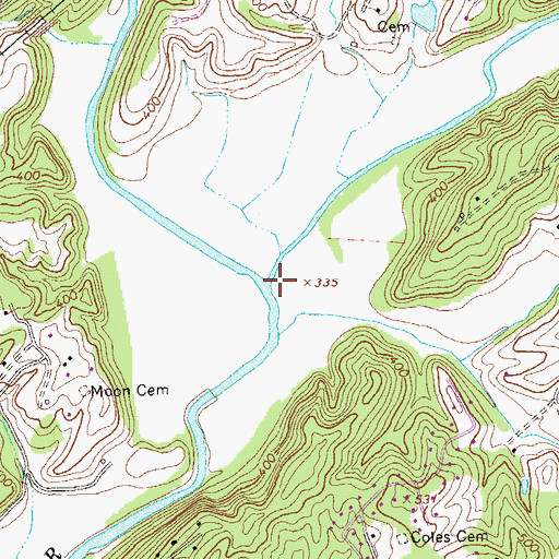 Topographic Map of North Fork Rivanna River, VA