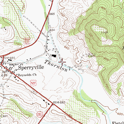 Topographic Map of North Fork Thornton River, VA