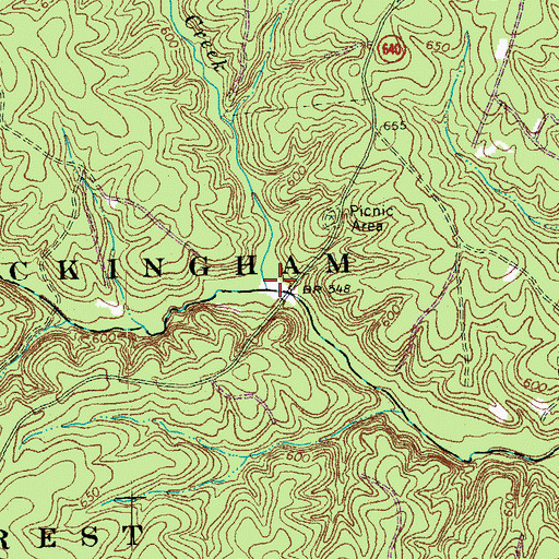Topographic Map of North Holiday Creek, VA